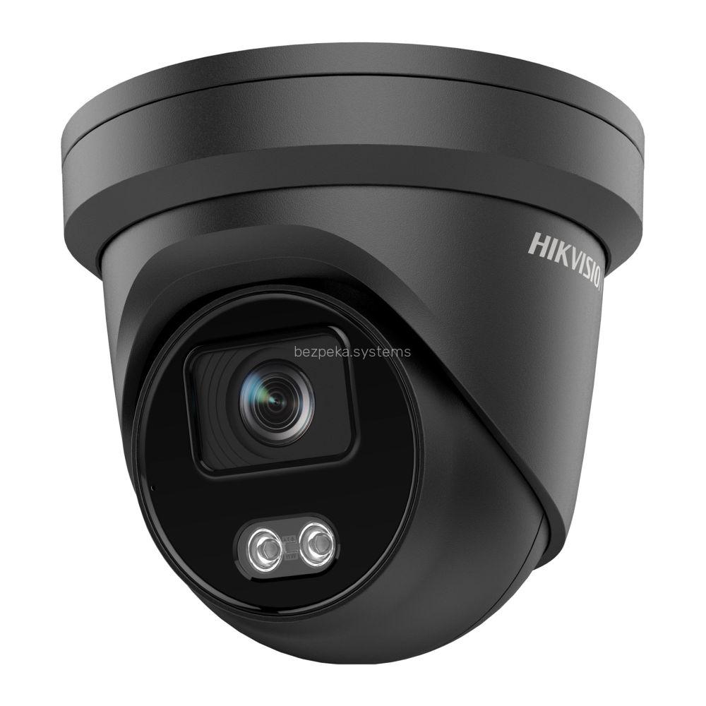 IP-відеокамера 4 Мп Hikvision DS-2CD2347G2-LU(C) (2.8 мм) Black ColorVu з вбудованим мікрофоном і відеоаналітикою для системи відеонагляду