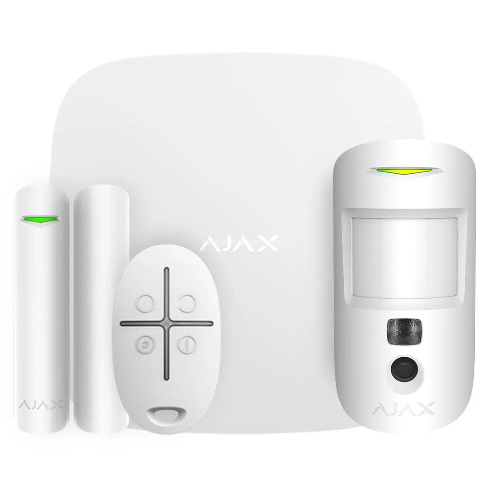 Комплект беспроводной сигнализации Ajax StarterKit Cam Plus white с фотоверификацией тревог и поддержкой LTE