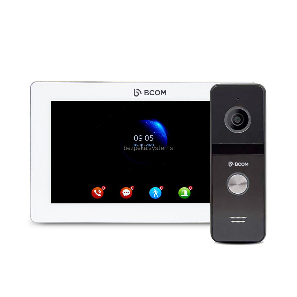 Комплект відеодомофона BCOM BD-770FHD/T White Kit: відеодомофон 7