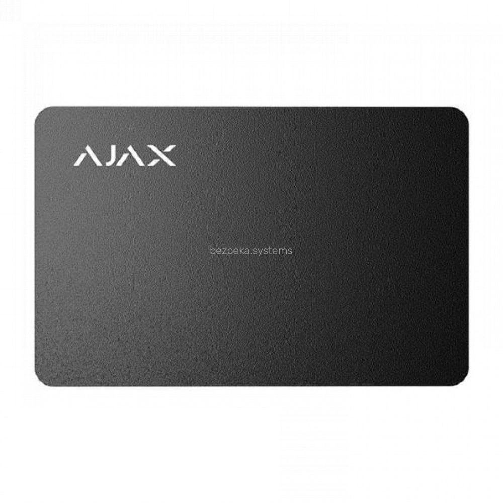 Захищена безконтактна картка Ajax Pass black для клавіатури KeyPad Plus