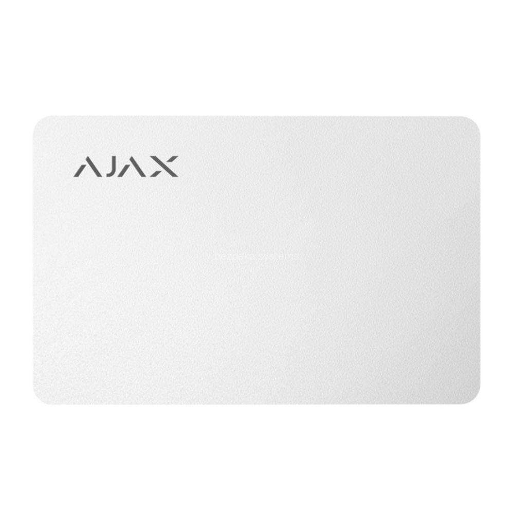 Захищена безконтактна картка Ajax Pass white для клавіатури KeyPad Plus
