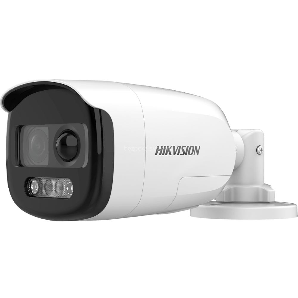 HD-TVI відеокамера 2 Мп Hikvision DS-2CE12DFT-PIRXOF (2.8 мм) ColorVu з PIR датчиком і сиреною для системи відеоспостереження