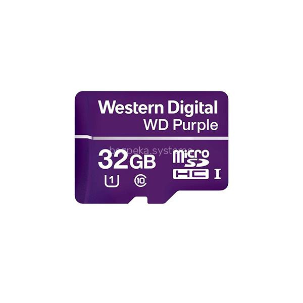 Карта памяти MICRO SDHC 32GB UHS-I/Western Digital PURPL/WDD032G1P0A WDC