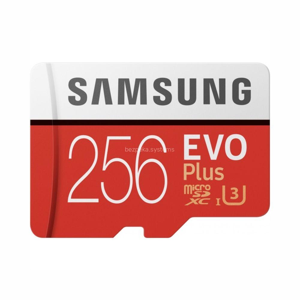 Карта пам'яті Samsung 256GB microSDXC C10 UHS-I U3 R100/W90MB/s Evo Plus V2 + SD адаптер