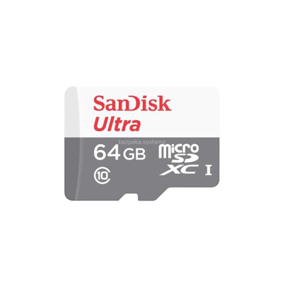 Карта памяти SanDisk MICRO 64GB class 10 Ultra Light SDXC UHS-I SDSQUNR-064G-GN3MN