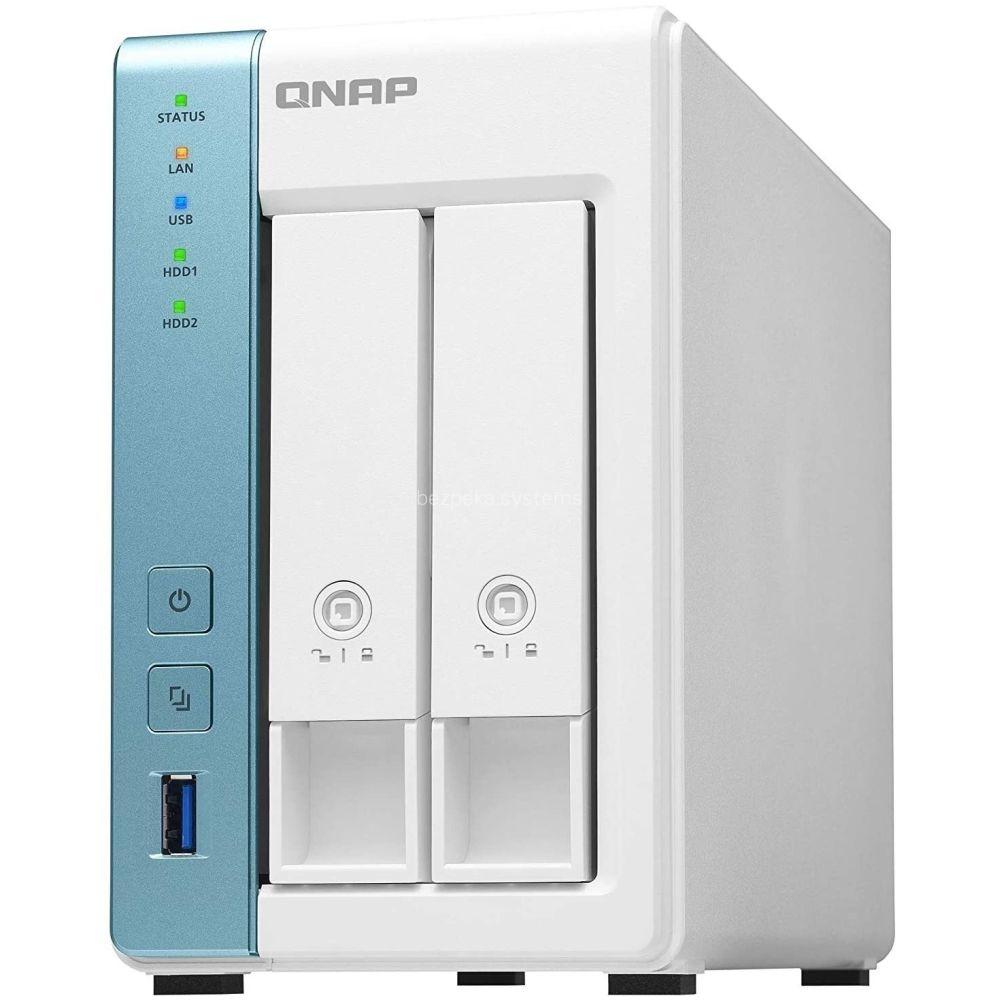 Система зберігання даних QNAP TS-231P3-4G з 2 відсіками для дисків, 4GB RAM, настільне виконання