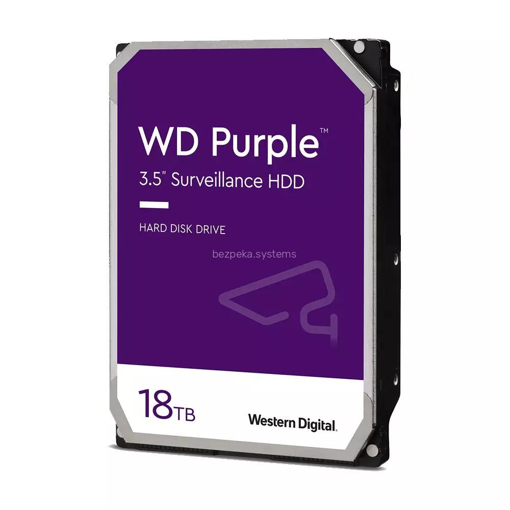 Жорсткий диск 18TB Western Digital Purple WD180PURZ для відеоспостереження